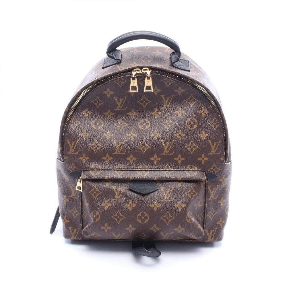 Louis Vuitton Palm Springs Backpack Rucksack Bag Canvas Leather Monogram Brown